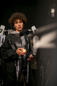 Backstage at Christopher Raeburn Men's Spring 2018