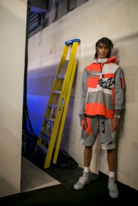 Backstage at Christopher Raeburn Men's Spring 2018