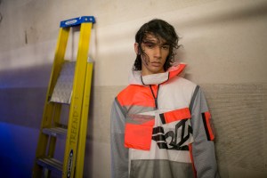 Backstage at Christopher Raeburn Men's Spring 2018