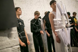 Backstage at Craig Green Men's Spring 2018