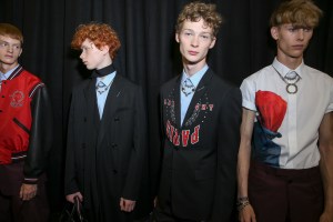 Backstage at Dior Homme Men's Spring 2018