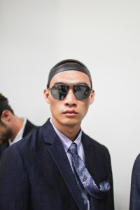 Backstage at Emporio Armani Men's Spring 2018