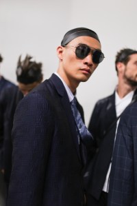 Backstage at Emporio Armani Men's Spring 2018
