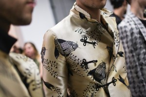 Backstage at Emporio Armani Men's Spring 2018