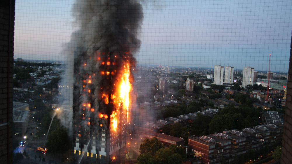 The Grenfell Tower fire in London.