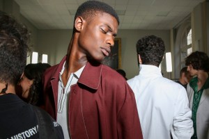 Backstage at Hermès Men's Spring 2018