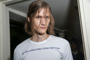 Backstage at Juun J Men's Spring 2018