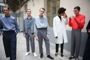 Backstage at Lemaire Men's Spring 2018