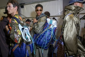 Backstage at Louis Vuitton Men's Spring 2018