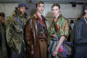 Backstage at Louis Vuitton Men's Spring 2018