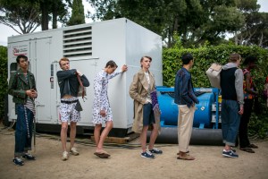 Backstage at J.W. Anderson Men's Spring 2018 show