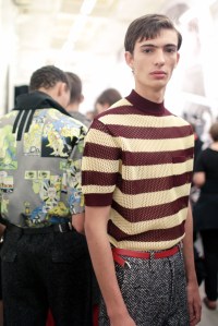 Backstage at Prada Men's Spring 2018
