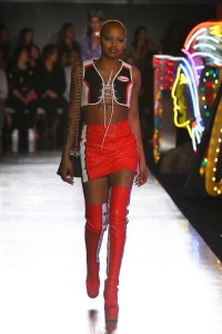Model on the catwalkMOSCHINO Spring Summer 2018 Menswear and Women's Resort Collection, Runway, Los Angeles, USA - 08 Jun 2017
