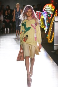 Model on the catwalkMOSCHINO Spring Summer 2018 Menswear and Women's Resort Collection, Runway, Los Angeles, USA - 08 Jun 2017