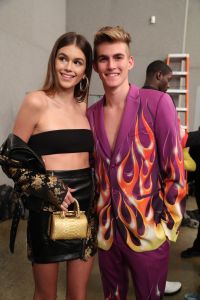 Kaia Gerber and Presley Gerber backstageMOSCHINO Spring Summer 2018 Menswear and Women's Resort Collection, Los Angeles, USA - 08 Jun 2017