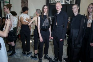 Backstage at Rick Owens Men's Spring 2018