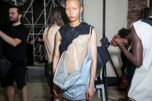 Backstage at Rick Owens Men's Spring 2018