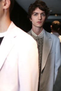 Backstage at Salvatore Ferragamo Men's Spring 2018