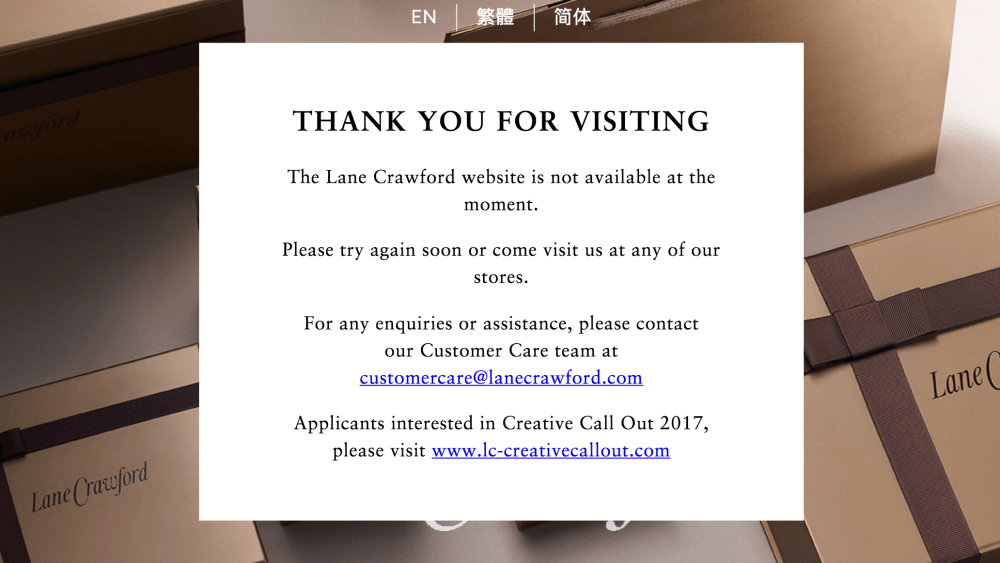 Lane Crawford Online Pricing Mishap Leads to Hundreds of Complaints