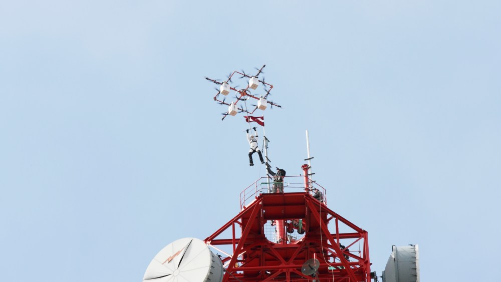 Aerones executed the first high altitude parachute jump from a drone in May.