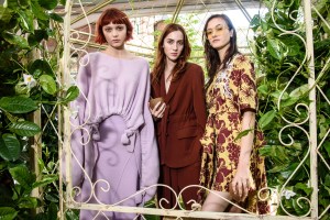 Models wearing Stella McCartney Resort 2018.
