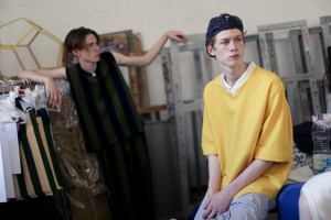 Backstage at Sunnei Men's Spring 2018