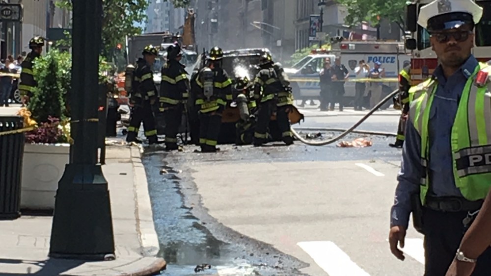 The scene outside Lord & Taylor.