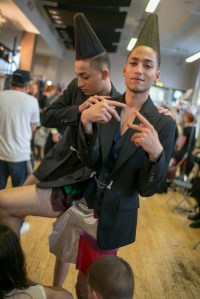 Backstage at Vivienne Westwood Men's Spring 2018