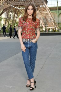 Lily Collins at Chanel