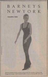 A vintage Barneys ad for Azzedine Alaïa.