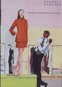 A vintage Barneys ad for Azzedine Alaïa.