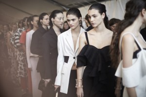 Backstage at Proenza Schouler Spring 2018