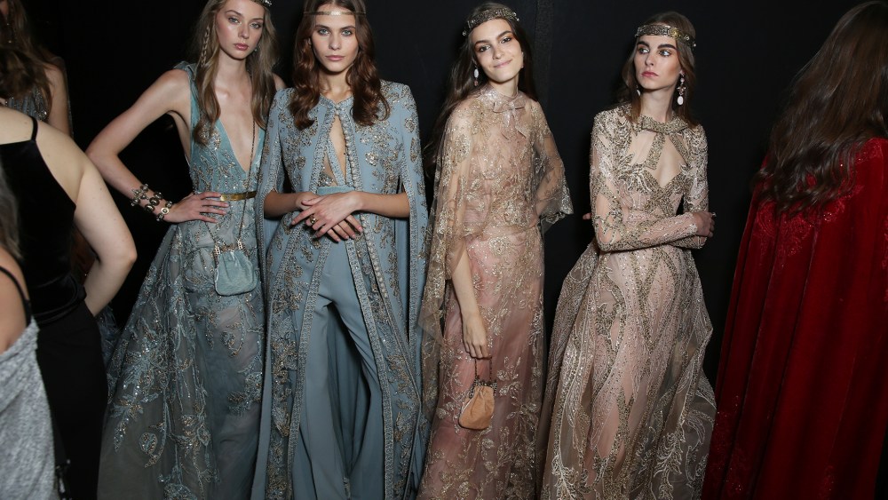 Backstage at Elie Saab Couture Fall 2017