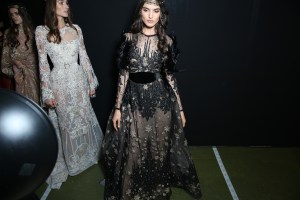 Backstage at Elie Saab Couture Fall 2017
