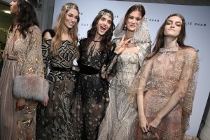 Backstage at Elie Saab Couture Fall 2017