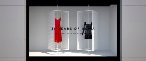Azzedine at Barneys: A rendering of the store's Madison Avenue windows, opening on Friday. The installation features dresses from Azzedine Alaia's exclusinve collection for Barneys New York and a design that draws on the designer's signature petit fleur flourish. The metal-frame cases rotate to provide 360-degree vies of Alaia's complicared constructions.
