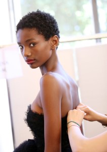 Backstage at Giambattista Valli Couture Fall 2017