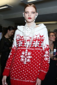 Model backstageJean-Paul Gaultier show, Backstage, Fall Winter 2017, Haute Couture Fashion Week, Paris, France - 05 Jul 2017