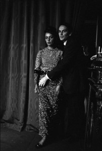 Jeanne Moreau with Pierre Cardin