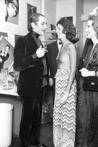 Published; Cropped for publication; Kenny Lane and friend attending a party thrown by nightlife photographer Francesco Scavullo in honor of Andy Warhol superstar Candy Darling on February 16, 1972 in New York..Article title: "Eye View: Warhol-y Rollers"