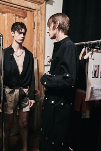 Backstage at Linder Men's Spring 2018