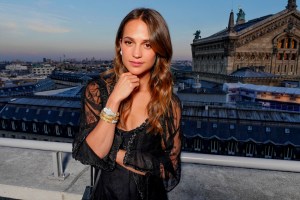 Alicia Vikander at the Bulgari event in Paris.
