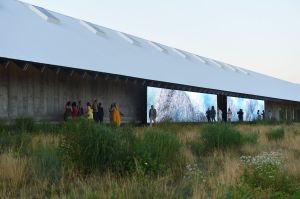 Outside the Parrish Art Museum's Midsummer Party.