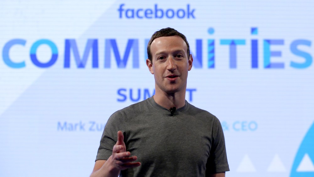 Facebook CEO Mark Zuckerberg speaks at the Facebook Communities Summit, in Chicago, in advance of an announcement of a new Facebook initiative designed to spur people to form more meaningful communities with Facebook's groups featureFacebook Mark Zuckerberg, Chicago, USA - 21 Jun 2017