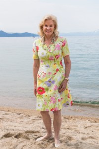 INCLINE VILLAGE, CA - August 5 -  Barbara Brown attends Saks Fifth Avenue & The League to Save Lake Tahoe Present Oscar de la Renta at Lake Tahoe on August 5th 2017 at The Schumacher Family Home in Incline Village, CA (Photo - Drew Altizer)