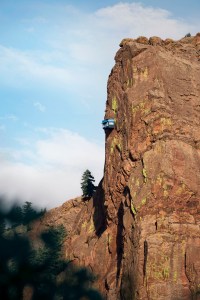37.5 set up a pop-up on the side of a rock climb.