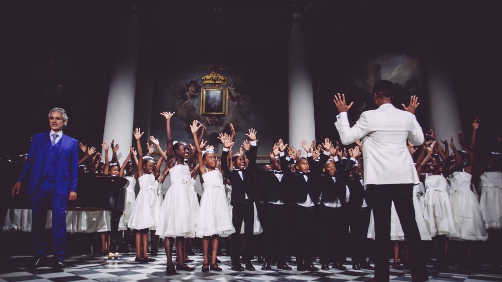 Andrea Bocelli with the "Voices of Haiti" Chorus
