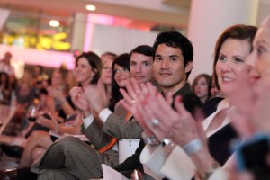Joseph Altuzarra in the Jeffrey Fashion Cares Charity fashion show front row, 2012.
