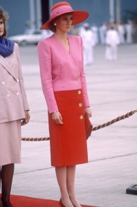 Princess Diana on a tour of the Gulf States in 1989