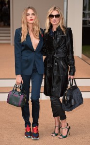 Cara Delevingne and Kate MossBurberry Prorsum show, Spring Summer 2015, London Fashion Week, Britain - 15 Sep 2014